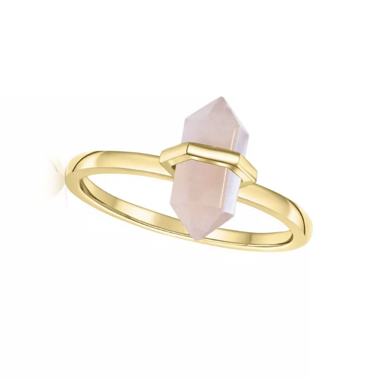 Pink Quartz Crystal Ring-Pink quartz Crystal ring 