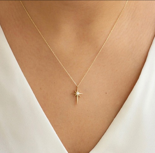 Gold North Star Necklace-Gold North Star necklace