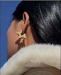 Gold Rock Star Earrings-Gold Rock Star Earrings