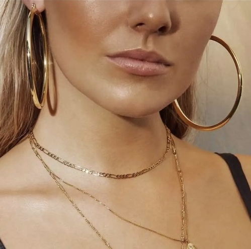 Gold Large 2” Hoop Earrings-Gold Large 2 Hoop Earrings